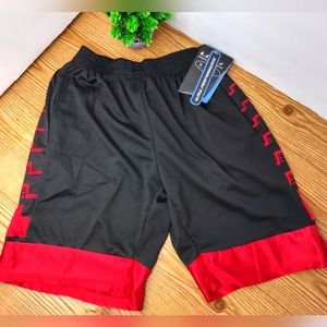 Boys Size 8 Sport Shorts Black And Red New With Pockets